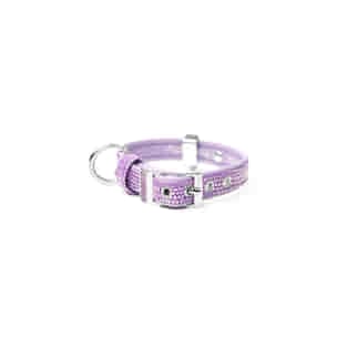 Saint Tropez Similpelle Halsband für Hunde in lila