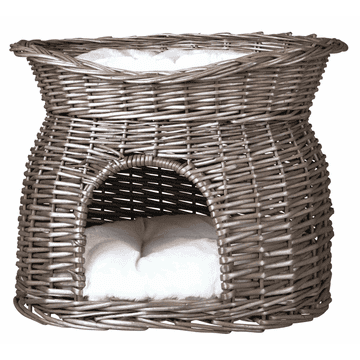 Panier osier avec lit au dessus