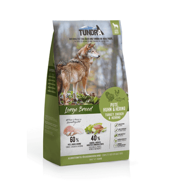 Dog Large Breed Pute, Huhn & Hering