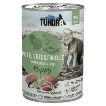 Dog Puppy dinde, canard & truite - Boîte