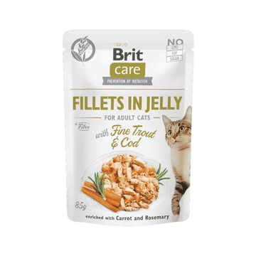 Care Cat - Fillets in Jelly with Fine Trout &amp; Cod