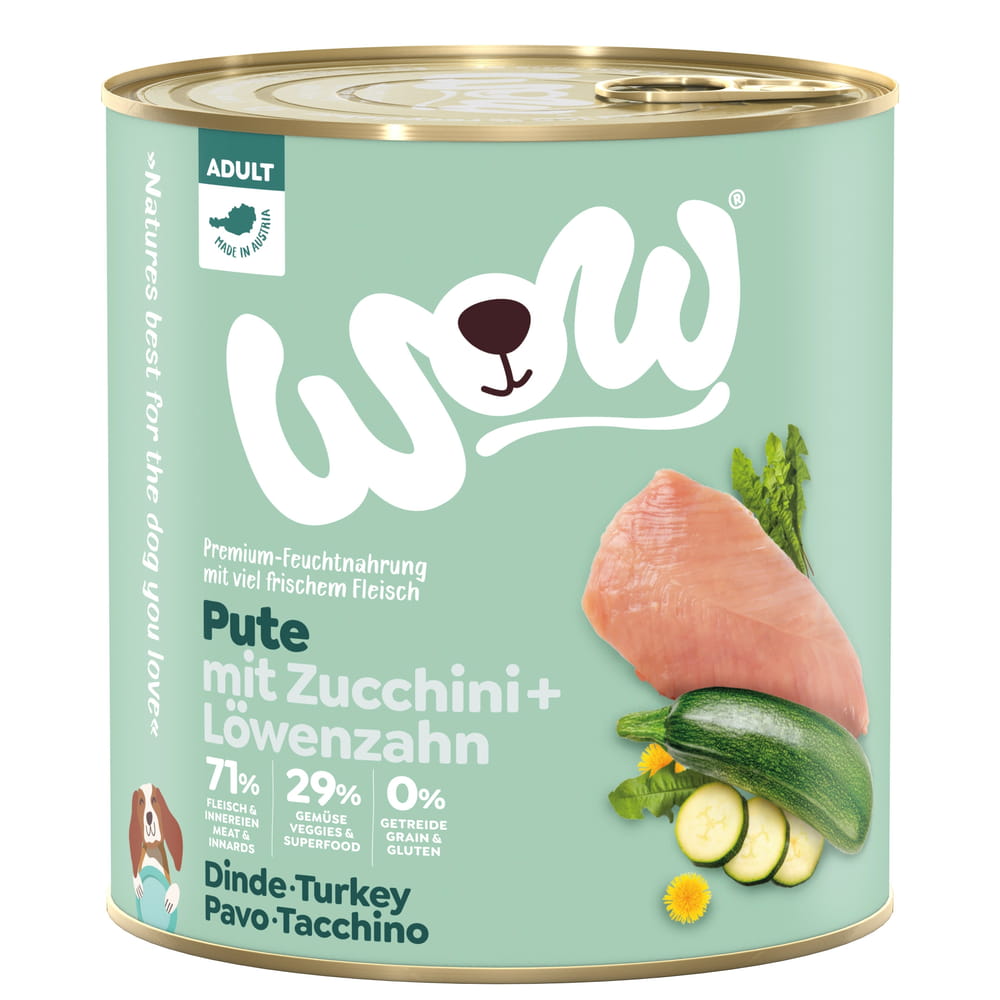 Adult, Pute mit Zucchini und Löwenzahn