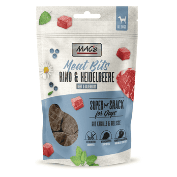 DOG Meat Bits Rind & Heidelbeere