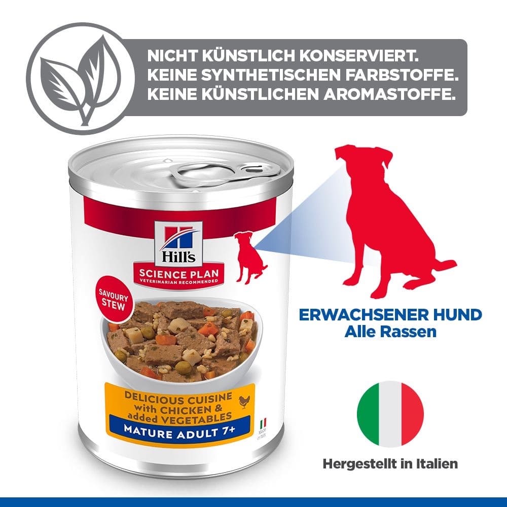 Canine Mature Adult 7+ Delicious Cuisine with chicken & added vegetables Dose