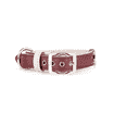 Hermitage Vitello collier pour chiens en bordeaux