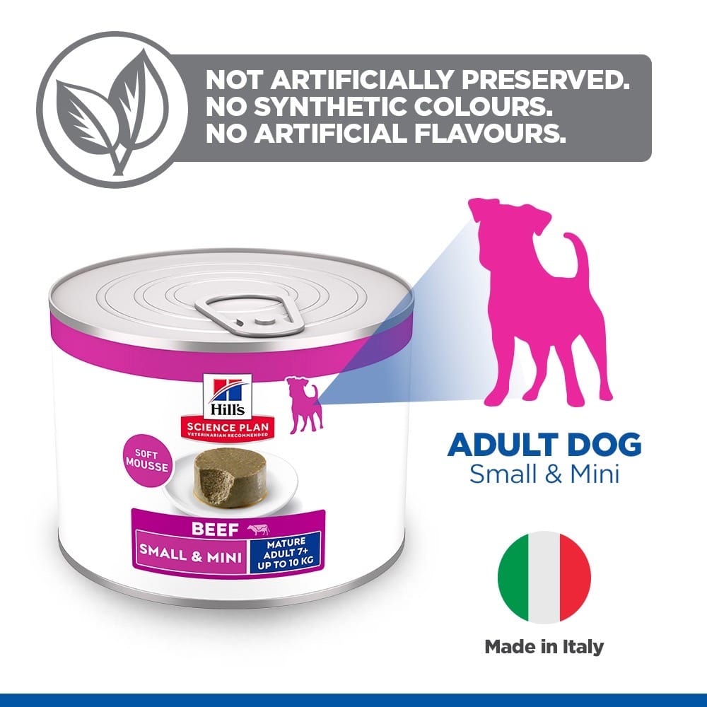 Canine Small & Mini Breed Mature Adult Beef - Can