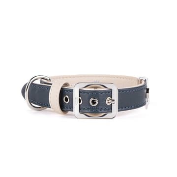 Hermitage Vitello collier pour chiens en bleu