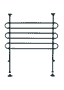 Grille de séparation, noir