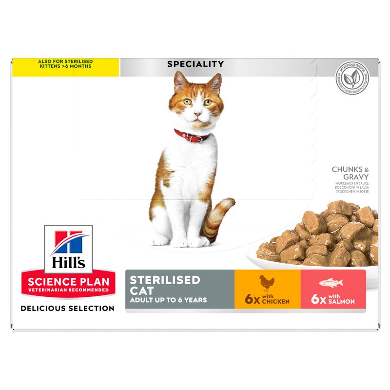 Feline Sterilised Cat Delicious Selection Salmon & Chicken - Frischebeutel