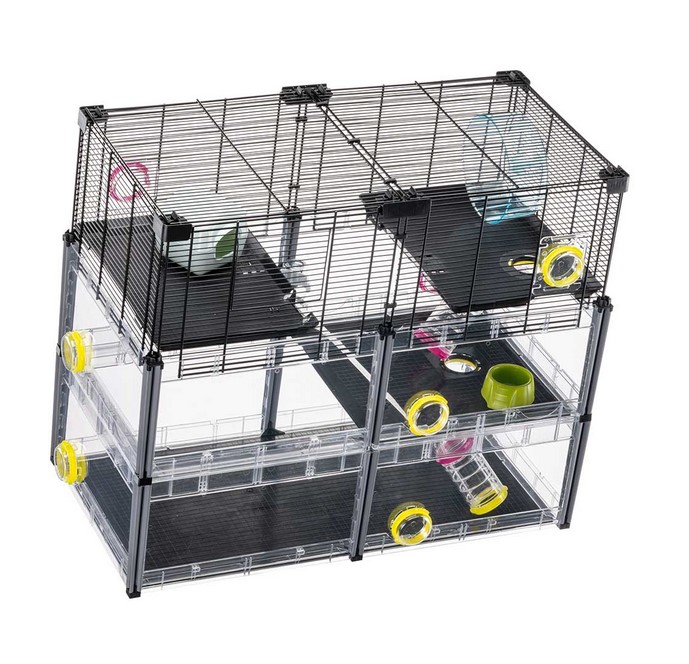 Nagerkäfig Multipla Crystal grau