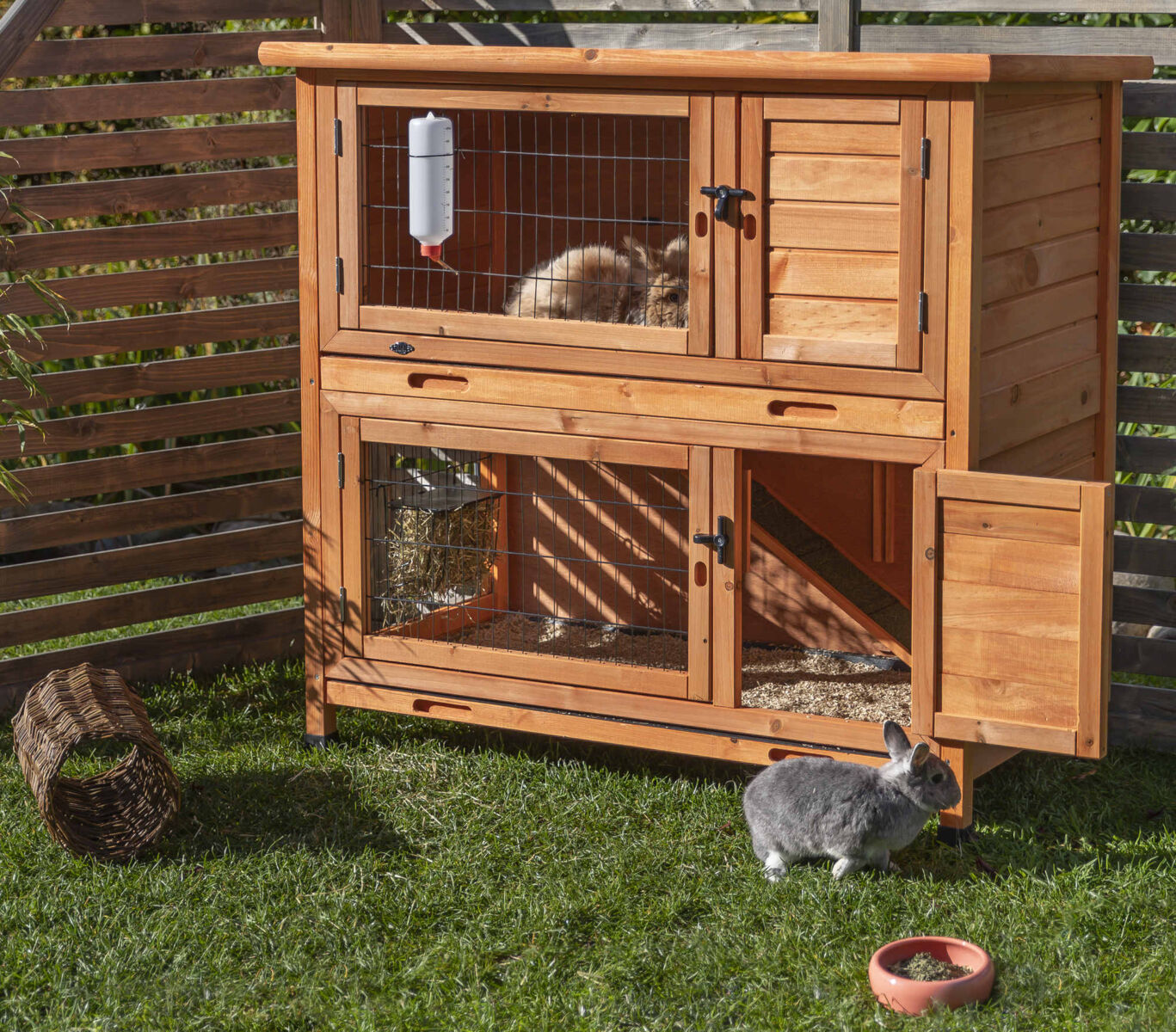 Clapier pour petits animaux Natura, 2 étages