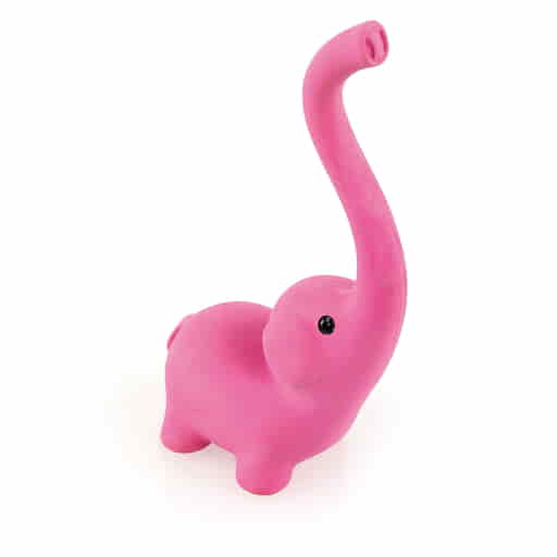 swisspet Éléphant en latex, rose vif, avec son, l = 21cm