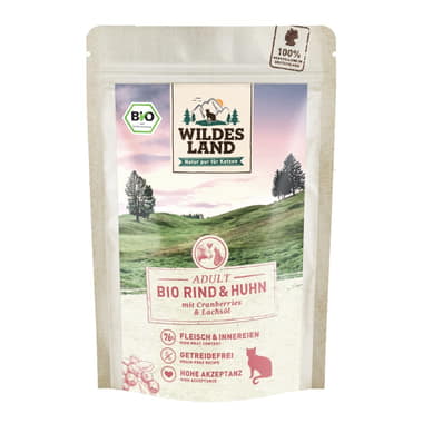 Feline Adult BIO boeuf et poulet avec canneberge - en sachets