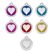 Animal tag with glitter enamel - heart