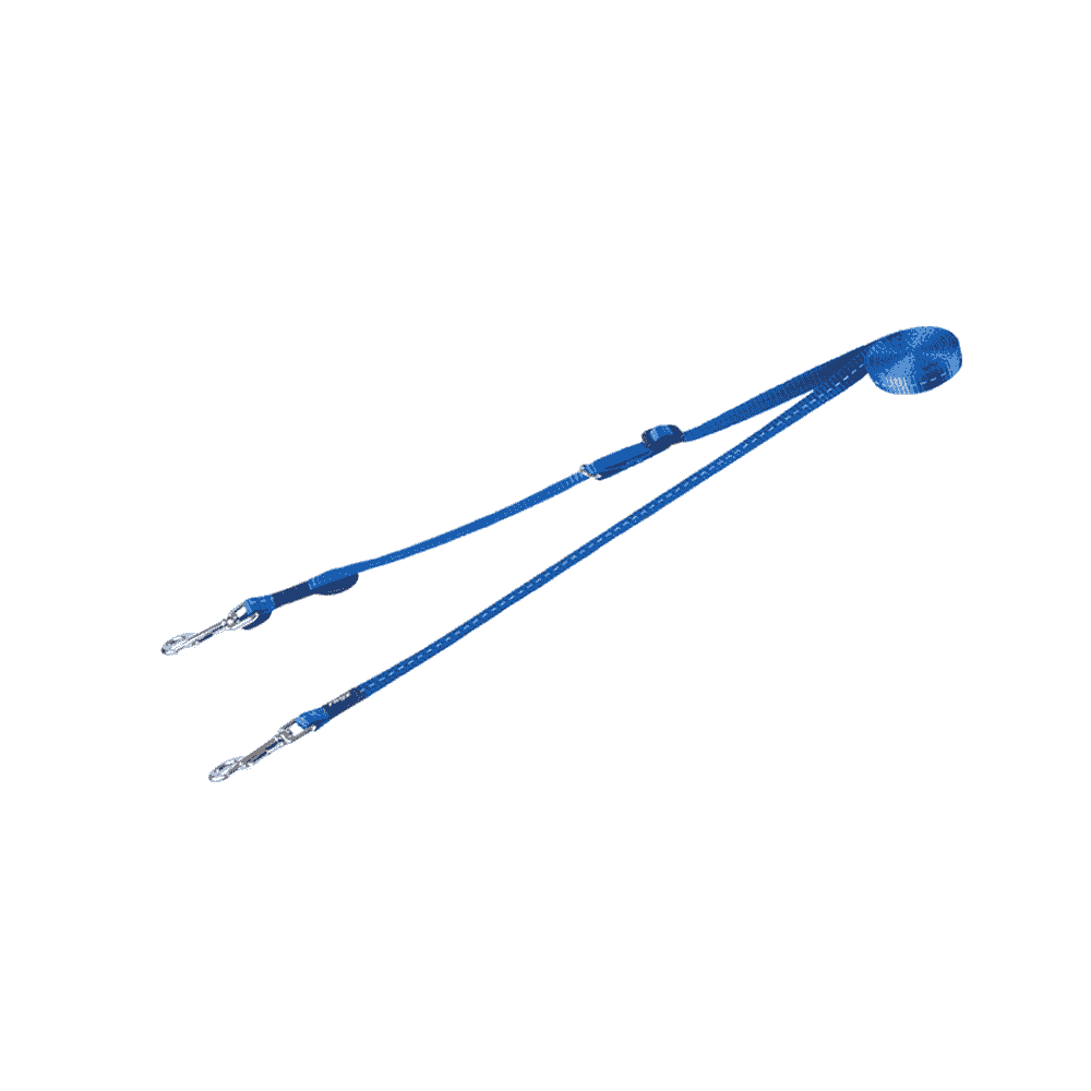 Doppelführleine Control blau