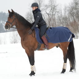 Couvre-reins - bleu marine/argenté