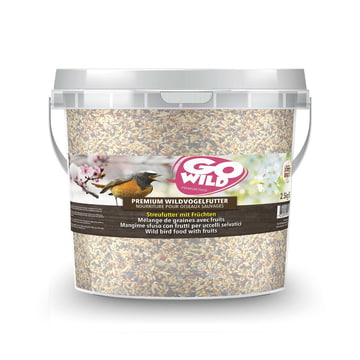 Premium wild bird food with fruit
