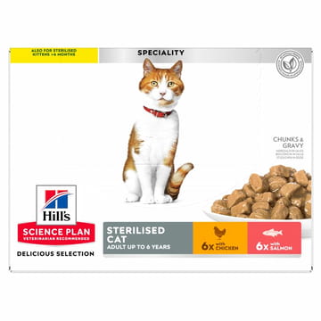 Feline Sterilised Cat Delicious Selection Salmon & Chicken - Frischebeutel