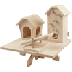 Wooden playground with houses