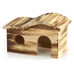 Maisonnette à toit ondulé pour lapins nains