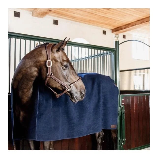 Square Heavy fleece blanket - navy