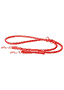 Laisse en cuir Round Multi rouge