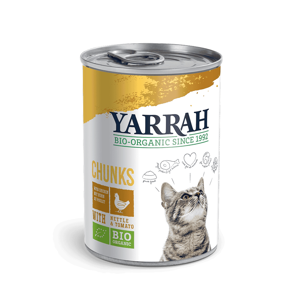 Bio Chunks mit Huhn für Katzen - Dose