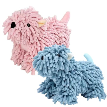 2 serviettes en forme de chien
