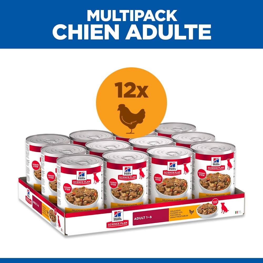 Canine Adult 1-6 Delicious Cuisine with chicken & added vegetables boîte