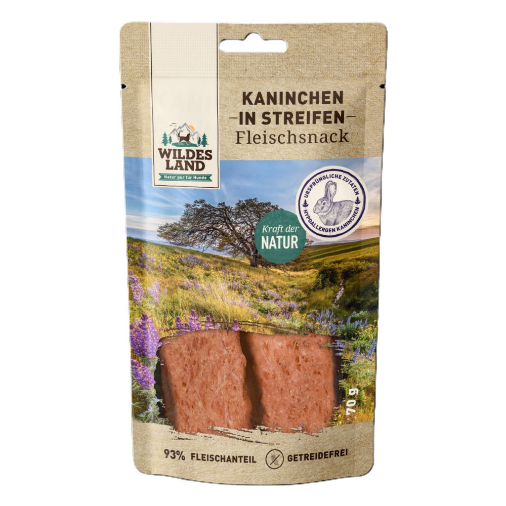 Friandises à la viande de lapin en bandes