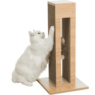 Kratzsäule mit Spielzeug