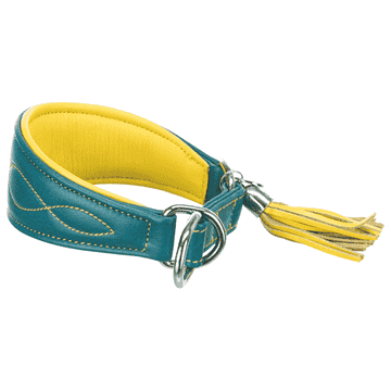Active Comfort Halsband für Windhunde, petrol/gelb