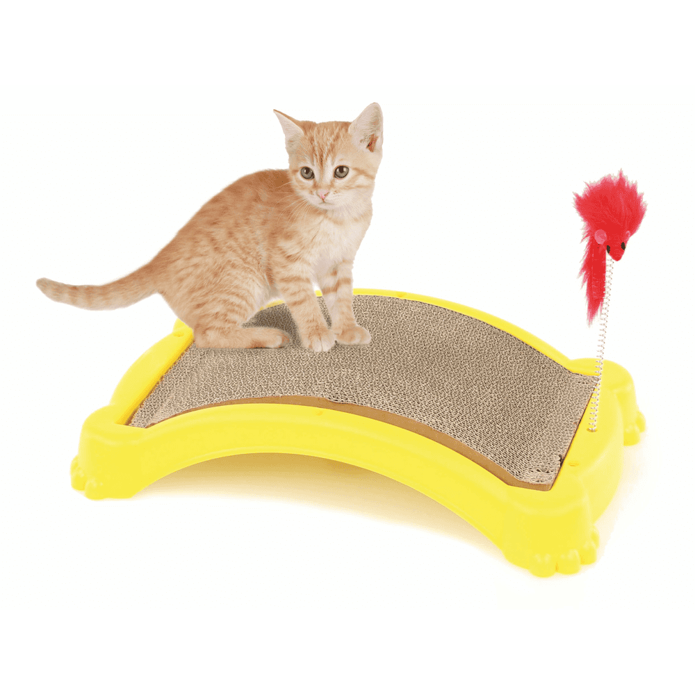 Scratching bow with mouse &amp; catnip