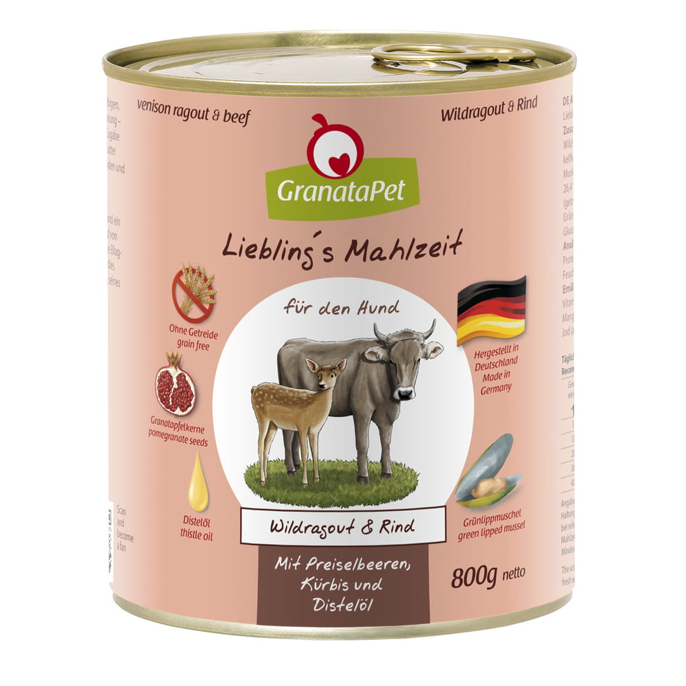Hund - Liebling's Mahlzeit Wildragout &amp; Rind