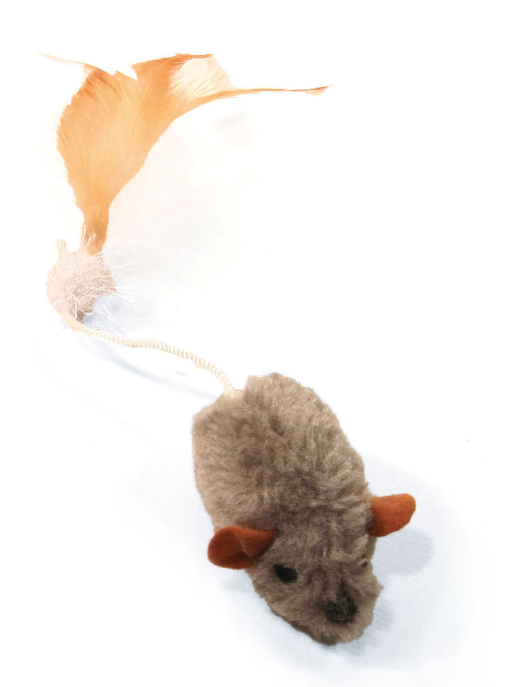 Fur mouse with feather