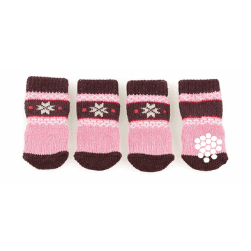 Dog socks with anti-slip Naturi, brown