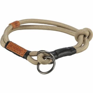 BE NORDIC Zug-Stopp-Halsband sand/ schwarz