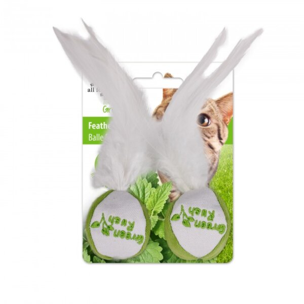 2 x Duopack Green Rush shuttlecock with catnip