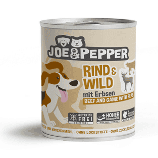 Dog Rind & Wild mit Erbsen