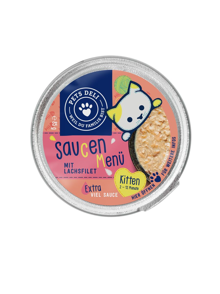 Kitten sauce menu with salmon fillet