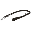 Soft leather leashes riveted with decorative stitching, brown