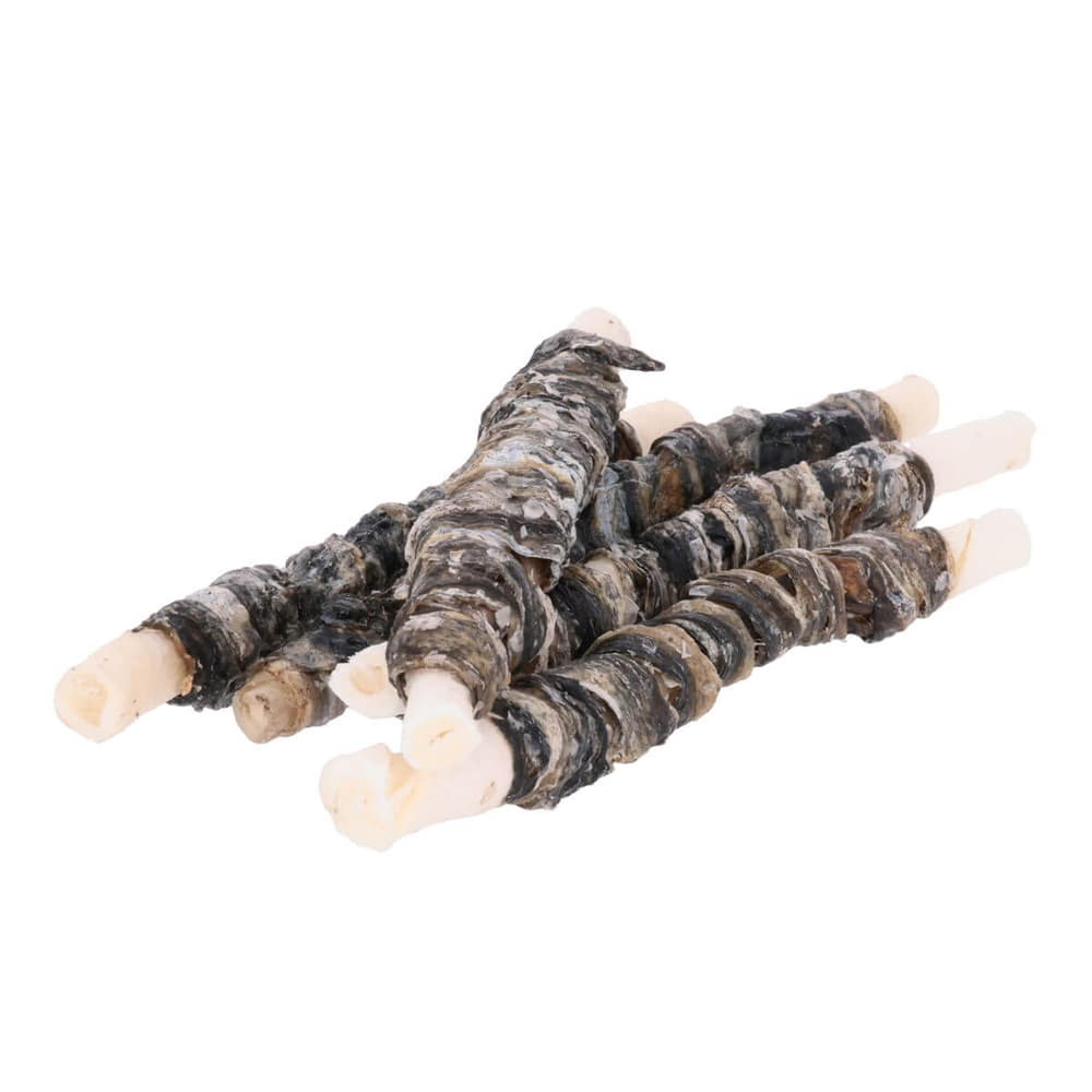 Bâtonnets de peau brute avec peau de morue