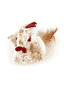 Coq de course en peluche