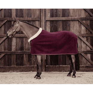 Abschwitzdecke Fleece Show heavy - bordeaux