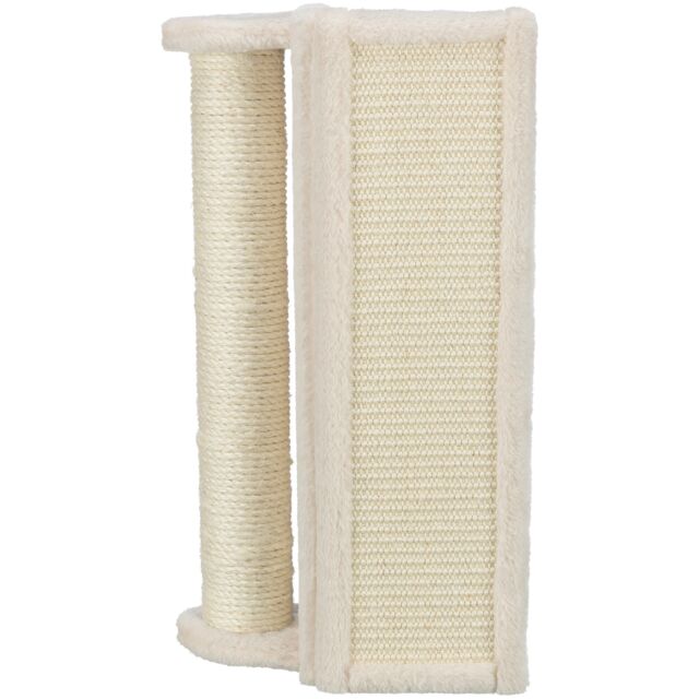 Scratching board for corners with trunk