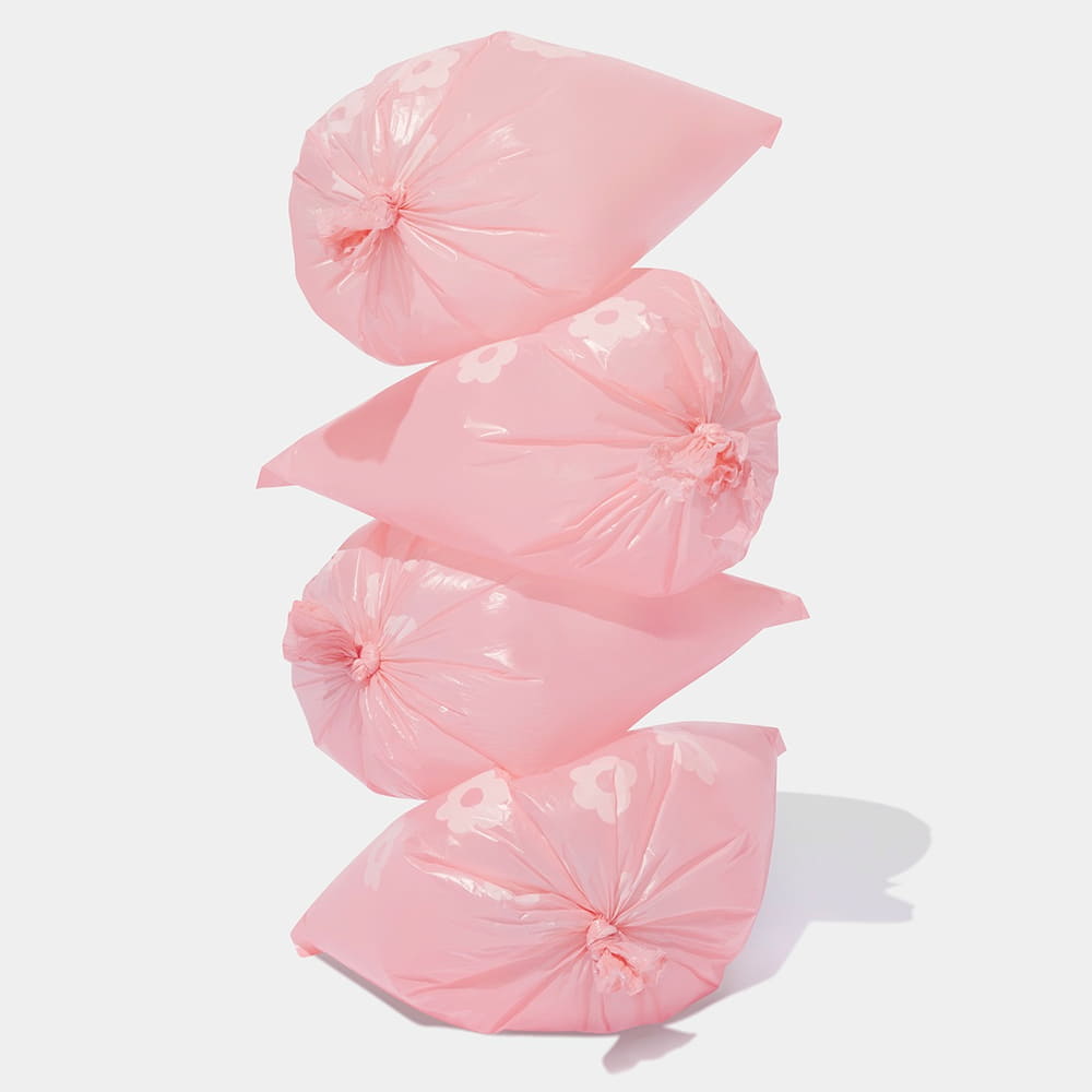 Flora poop bag dispenser set, 7 rolls