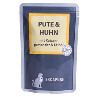 Dinde & poulet avec germandrée des chats