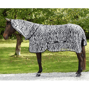 RugBe Fliegen- und Ekzemerdecke Zebra mit Halsteil