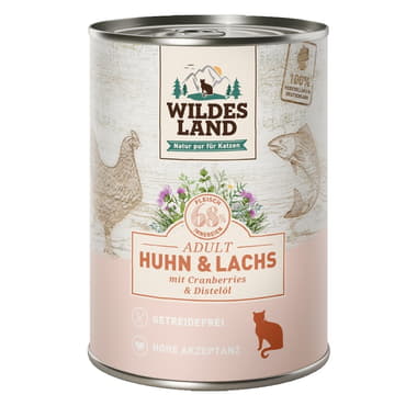 Feline Classic Adult poulet et saumon avec cannberges - en boîte