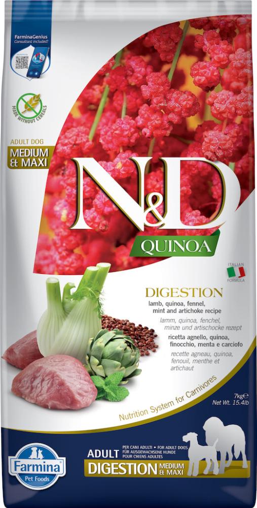 Canine Adult Quinoa Digestion Lamm, Fenchel Medium/Maxi